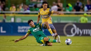 Late goal sees Hounds fall to Tampa Bay, slip out of playoff spots (Riverhounds). Photo by Tampa Bay Rowdies